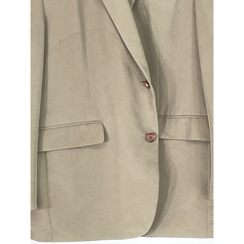 Lauren Ralph Lauren Mens Blazer 42S Sport Coat Tan Olive Paisley Preppy